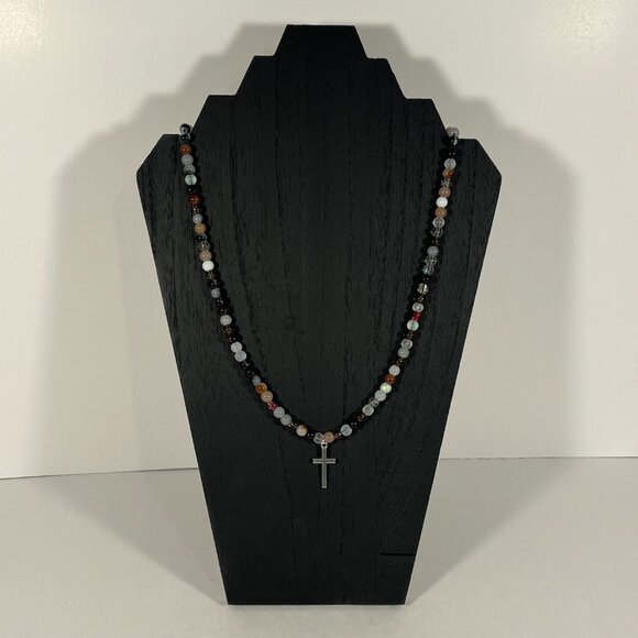 Set of Necklaces! 7 Colors! Silver Cross Pendant! NWT! - Picture 7 of 8